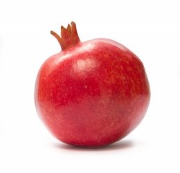 Ripe,Red,Pomegranate,On,A,White,Background