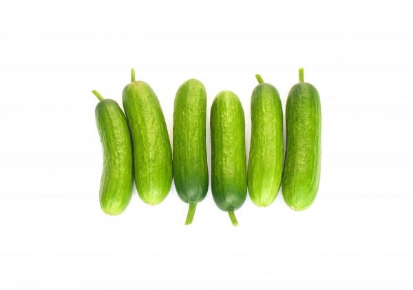 Fresh,Mini,Cucumbers,Isolated,On,White,Background