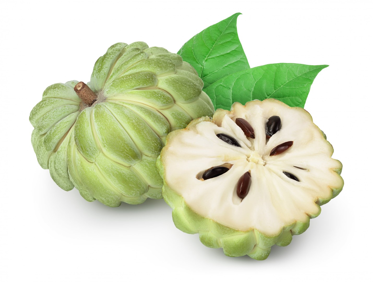 Sugar,Apple,Or,Custard,Apple,Isolated,On,White,Background,With