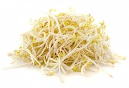 Bean,Sprouts,On,White,Background