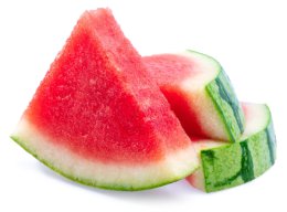 Three,Slices,Of,Watermelon,Without,Watermelon,Seeds,Isolated,On,White